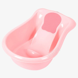 纯粉色婴儿洗澡盆素材