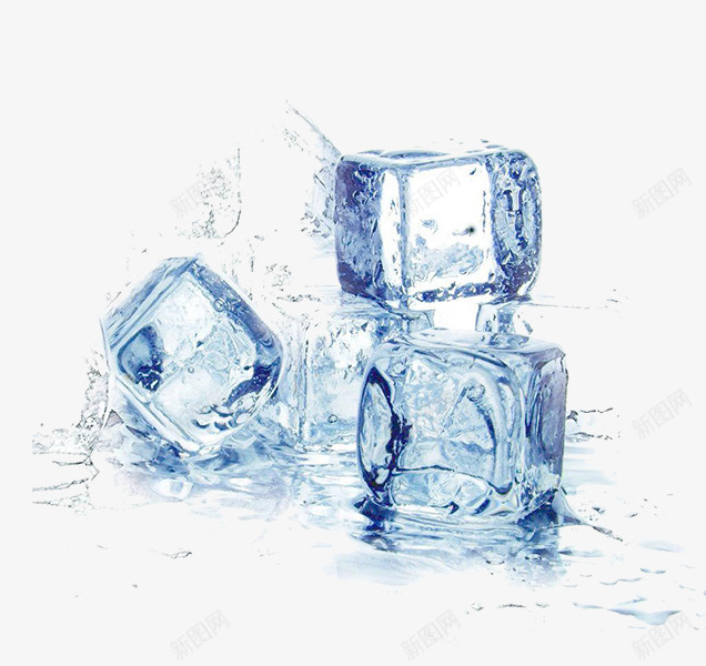 蓝冰块水png免抠素材_新图网 https://ixintu.com 冰 冰块 水 破冰 蓝色