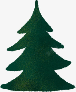 水墨圣诞树手绘图素材