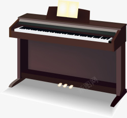 钢琴元素矢量图素材