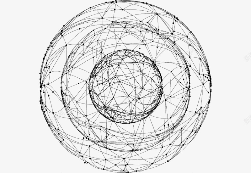 黑色圆形粒子线条科技背景png免抠素材_新图网 https://ixintu.com 免抠 圆形图案 科幻设计 科技banner 科技光球 科技背景 线条图案