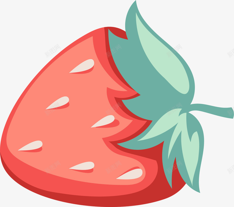 粉色草莓水果装饰图案png免抠素材_新图网 https://ixintu.com 卡通可爱 水果 矢量图案 粉色 草莓 装饰