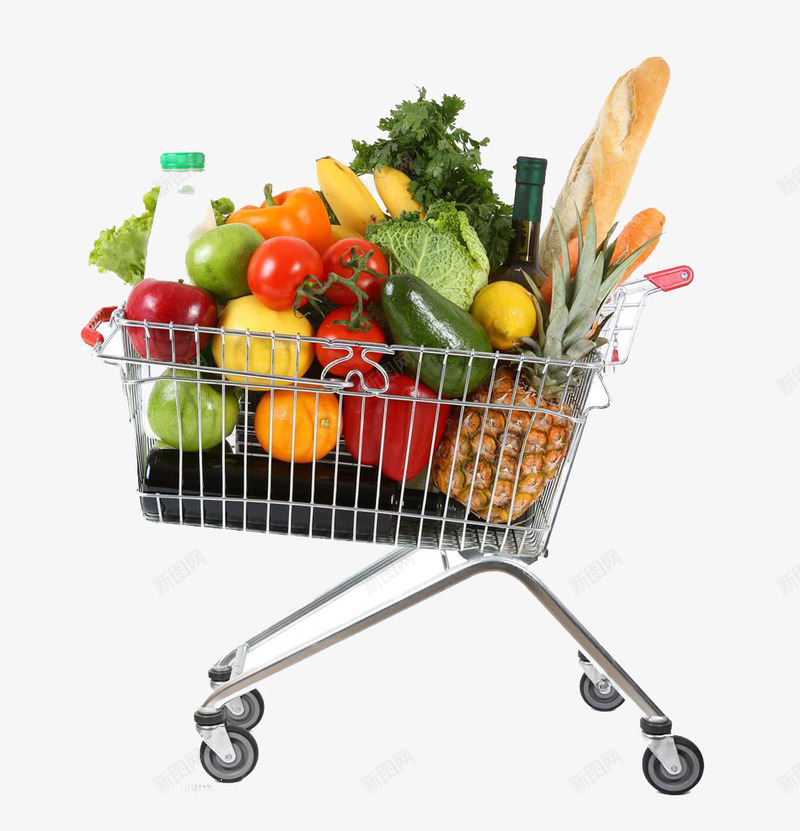 一购物车水果蔬菜png免抠素材_新图网 https://ixintu.com 各种 果实 果蔬 植物 水果 食物