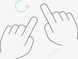 手指滑动手指点击的姿势图标高清图片