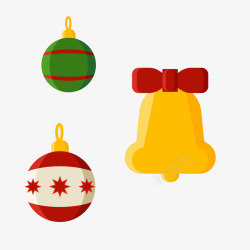 圣诞球铃铛卡通可爱装饰铃铛高清图片