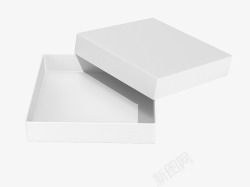 白色包打开的白色礼物盒高清图片