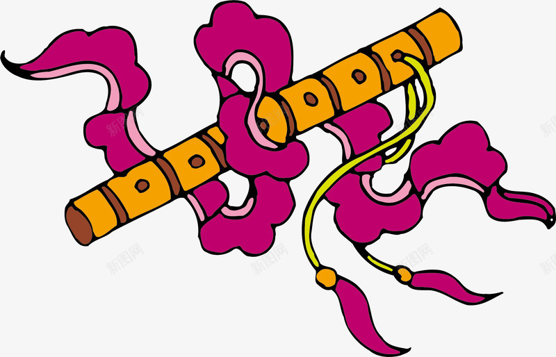 传统笛子png免抠素材_新图网 https://ixintu.com 中国风 乐器 吉祥素材 笛子