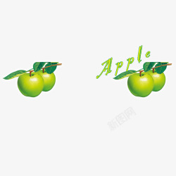 酸苹果青苹果果汁绿色高清图片