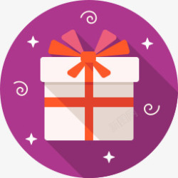 白色礼品盒紫色背景素材