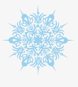 手绘复杂淡蓝色雪花底纹素材