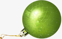 绿色圣诞圆球饰品素材