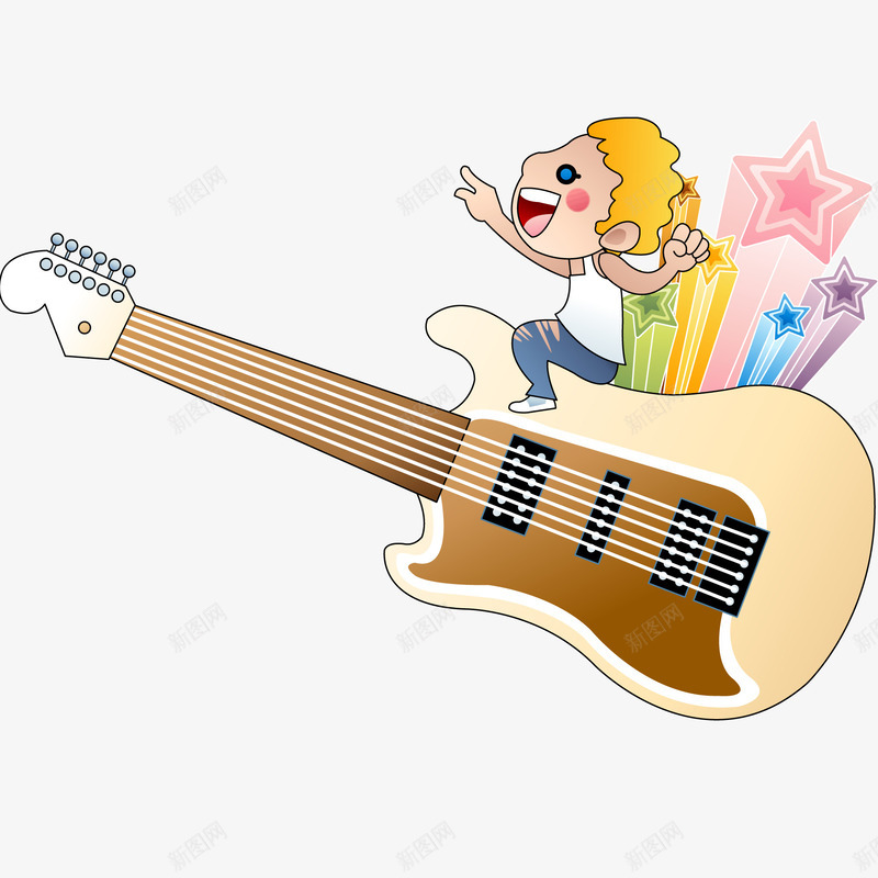 创意坐在吉他上的人物矢量图ai免抠素材_新图网 https://ixintu.com 乐器 人物设计 创意 吉他 手绘 插画设计 音乐 矢量图
