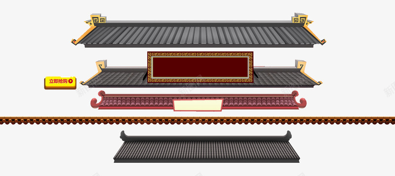 古典建筑横幅png免抠素材_新图网 https://ixintu.com png素材 古典建筑 横幅