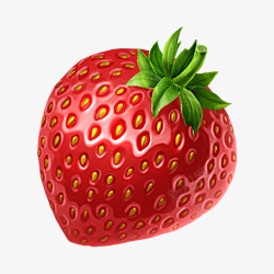 新鲜草莓手绘素材