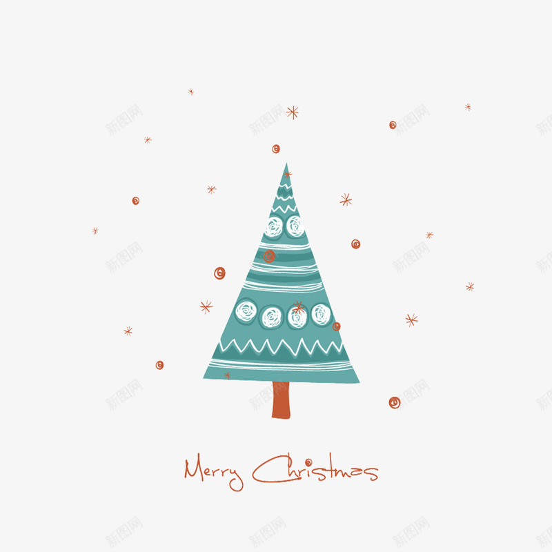 童趣圣诞树插画png免抠素材_新图网 https://ixintu.com 圣诞树 圣诞节 手绘 插画