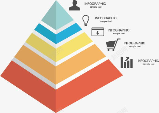 金字塔信息表矢量图ai免抠素材_新图网 https://ixintu.com PPT 信息 商务 图表 多彩 示意图 统计 说明 矢量图