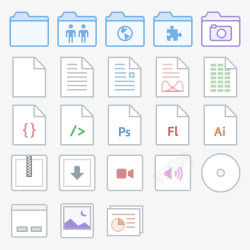 文件夹ico线型文件夹网页标icon图标高清图片