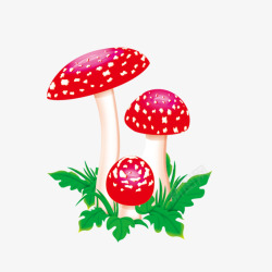 圣诞绘画小蘑菇素材