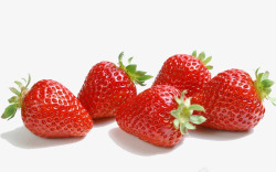 五个草莓矢量图素材