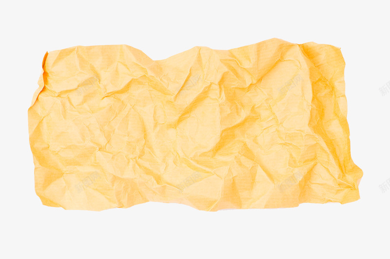 黄色泛黄纸张png免抠素材_新图网 https://ixintu.com 揉皱的纸 皱纹纸 空白文字背景 空白纸 空白褶皱纸张 纸张 褶皱 黄色