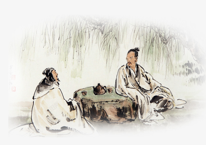 古代人物png免抠素材_新图网 https://ixintu.com 中国风素材 古代人物 水墨花