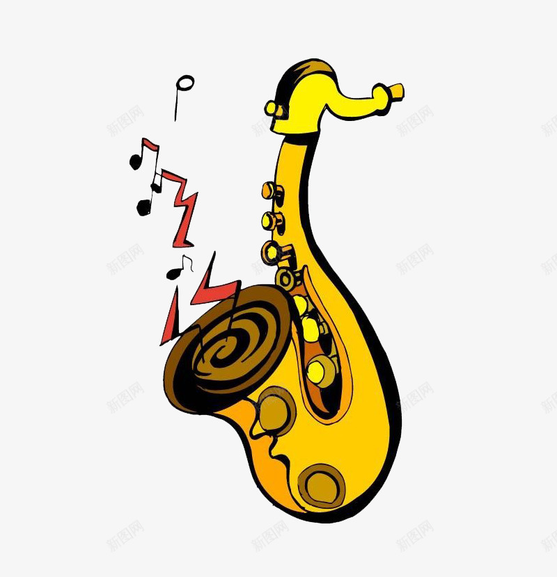 音乐的共鸣png免抠素材_新图网 https://ixintu.com 卡通 艺术 萨克斯 装饰 音乐家 音符