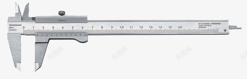 银色的卡尺png免抠素材_新图网 https://ixintu.com 卡尺 实物 测量 银色