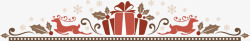 页头背景圣诞小鹿礼物装饰矢量图高清图片