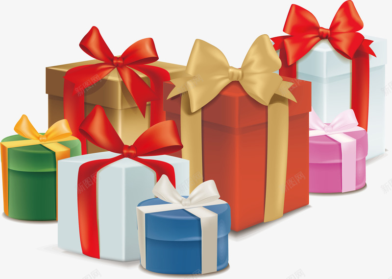 彩色礼物盒堆矢量图ai免抠素材_新图网 https://ixintu.com 圣诞礼物 圣诞节 彩色礼盒 矢量png 礼物 礼物堆 矢量图