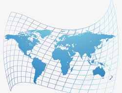 像素格世界地图世界地图网格高清图片