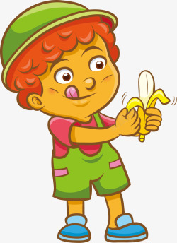 吃香蕉的小猴子吃水果的儿童高清图片