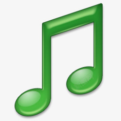 绿色音符的模型绿色的音符符号icon图标高清图片
