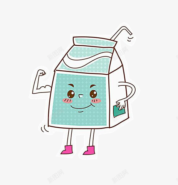 卡通牛奶瓶png免抠素材_新图网 https://ixintu.com 卡人 牛奶瓶 表情 装饰