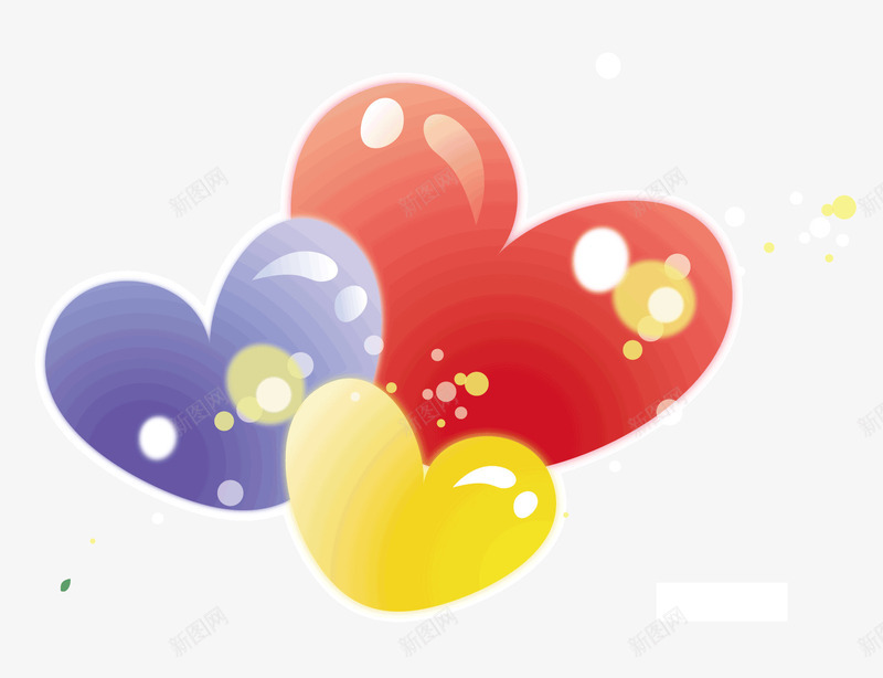 彩色的心矢量图ai免抠素材_新图网 https://ixintu.com 一堆心形 卡通心 彩色的心 心形 爱心 矢量图