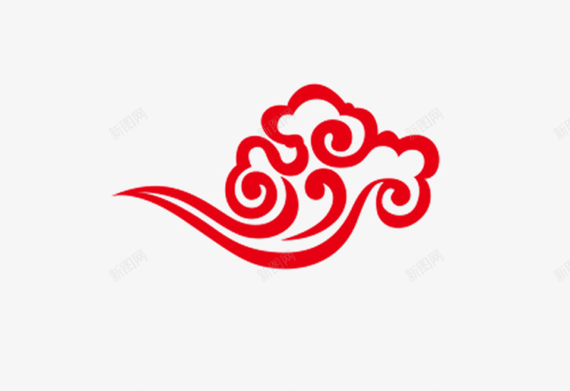 中国风云朵png免抠素材_新图网 https://ixintu.com 中国 云朵 元旦 手绘 红色