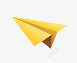 黄色纸飞机素材