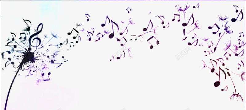 创意蒲公英音符图案png免抠素材_新图网 https://ixintu.com 创意蒲公英 创意音乐元素 音乐 音符图案 飞舞的音符