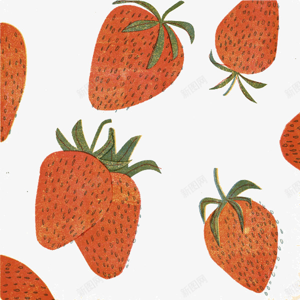 草莓插画图案艺术png免抠素材_新图网 https://ixintu.com 创意 图案 插画 艺术 草莓 设计