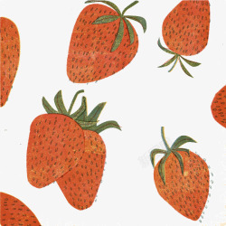 草莓插画图案艺术素材