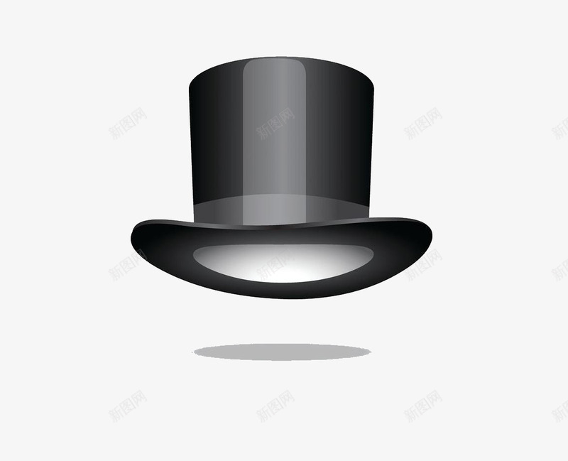 爵士帽png免抠素材_新图网 https://ixintu.com 帽子 爵士帽 黑色