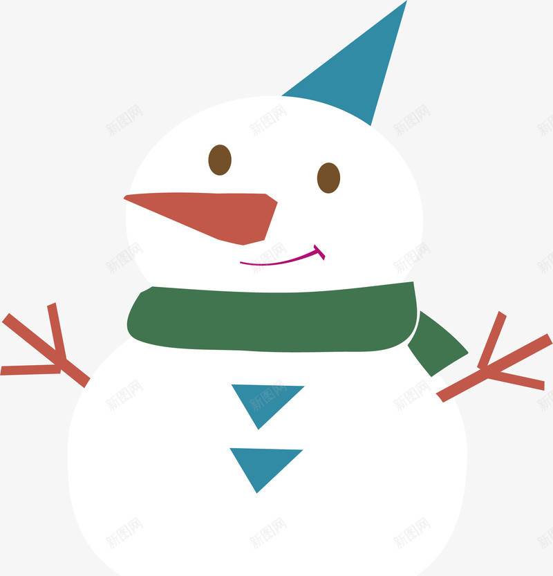 圣诞节装饰png免抠素材_新图网 https://ixintu.com 卡通 圣诞 庆祝 扁平化 节日 装饰 雪人