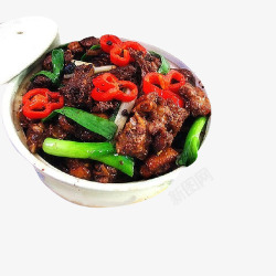 辣椒圈干锅鸭食品餐饮素材
