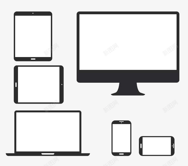 智能科技图标png_新图网 https://ixintu.com 图形 图标 平板 手提电脑 手机 显示屏 智能科技图标 电脑图形 白底黑框