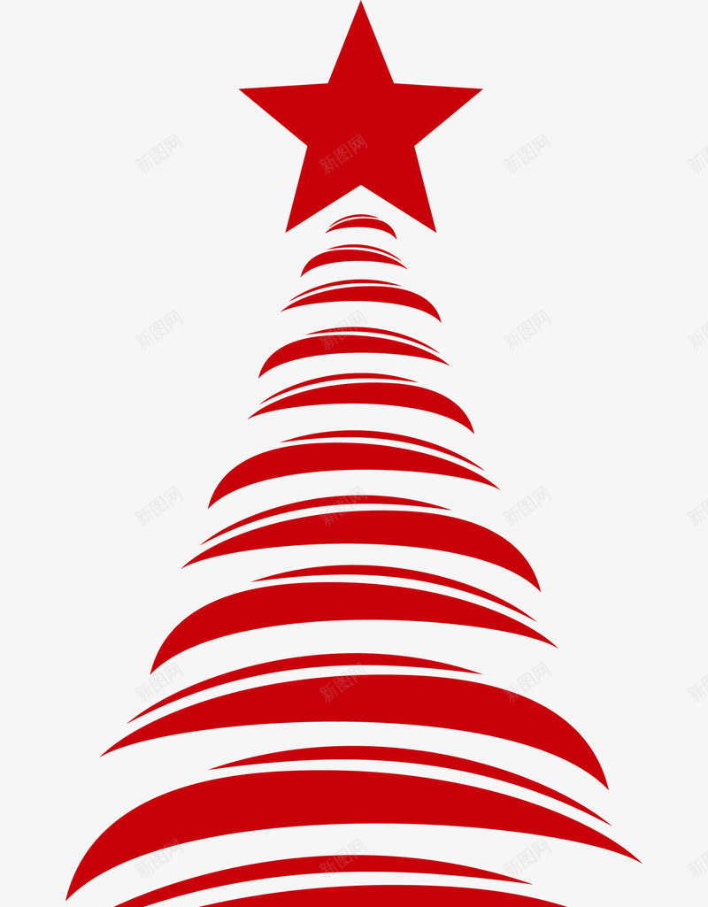 圣诞节红色圣诞树png免抠素材_新图网 https://ixintu.com 喜庆 圣诞树线条 圣诞节 星星装饰品 简约圣诞树 红色圣诞树 红色星星