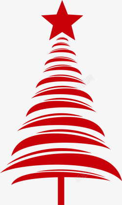 简约圣诞树免抠圣诞节红色圣诞树高清图片