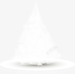 白色创意形状圣诞树圣诞节白色圣诞树高清图片