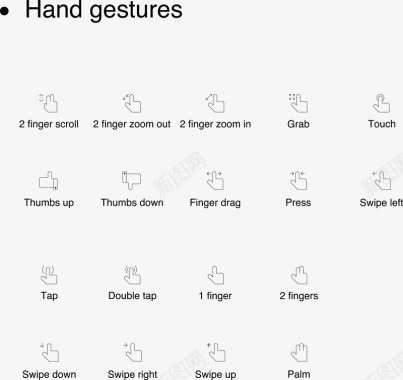 手势手指线型标icon图标图标