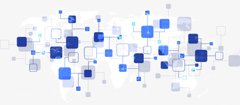 科技蓝色线条方框连接png免抠素材_新图网 https://ixintu.com 图形框 图形框框 科技 线条方块 装饰