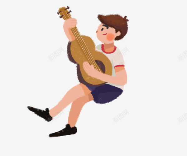 水彩手绘弹吉他的男孩psd免抠素材_新图网 https://ixintu.com 正在弹吉他的男孩 水彩手绘弹吉他的男孩 爱音乐的男孩 音乐