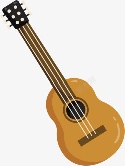 电子音乐快乐音乐器材木吉他矢量图高清图片